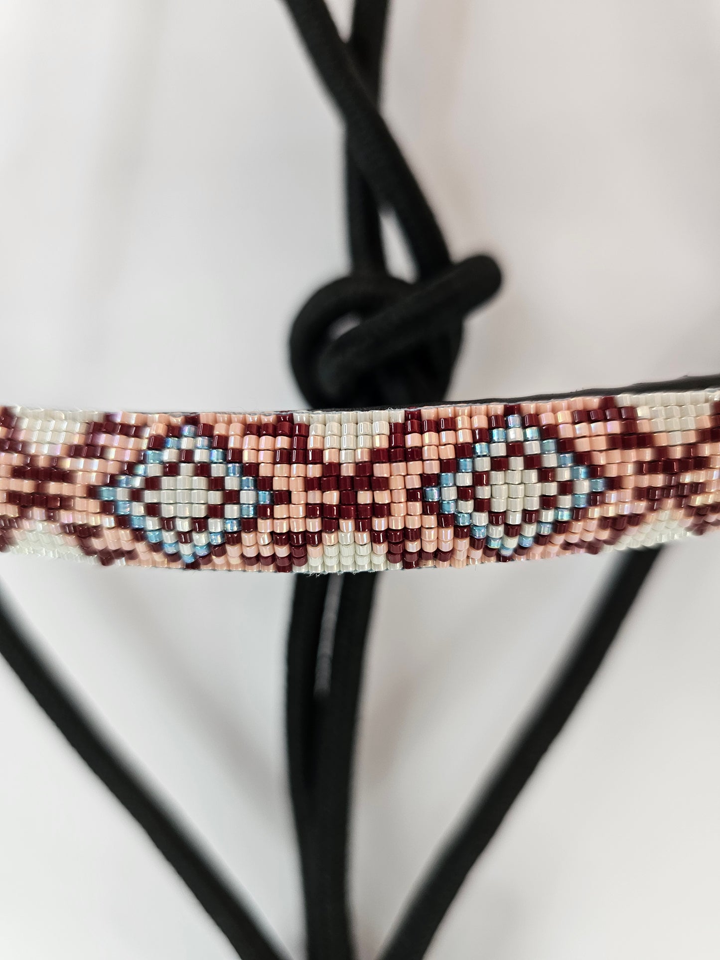 Rose Dust Beaded Rope Halter