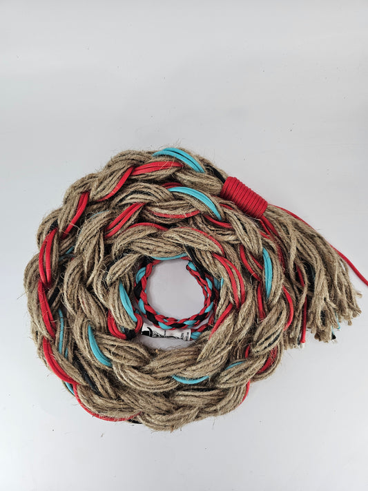 Turquoise Blaze  - Custom Hand Made Bronc Rein / Hack Rein