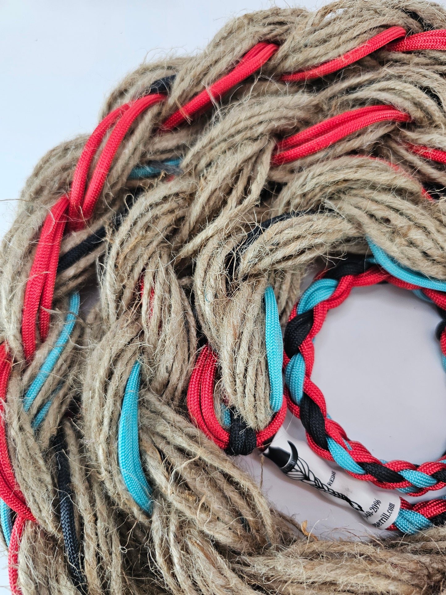 Turquoise Blaze  - Custom Hand Made Bronc Rein / Hack Rein