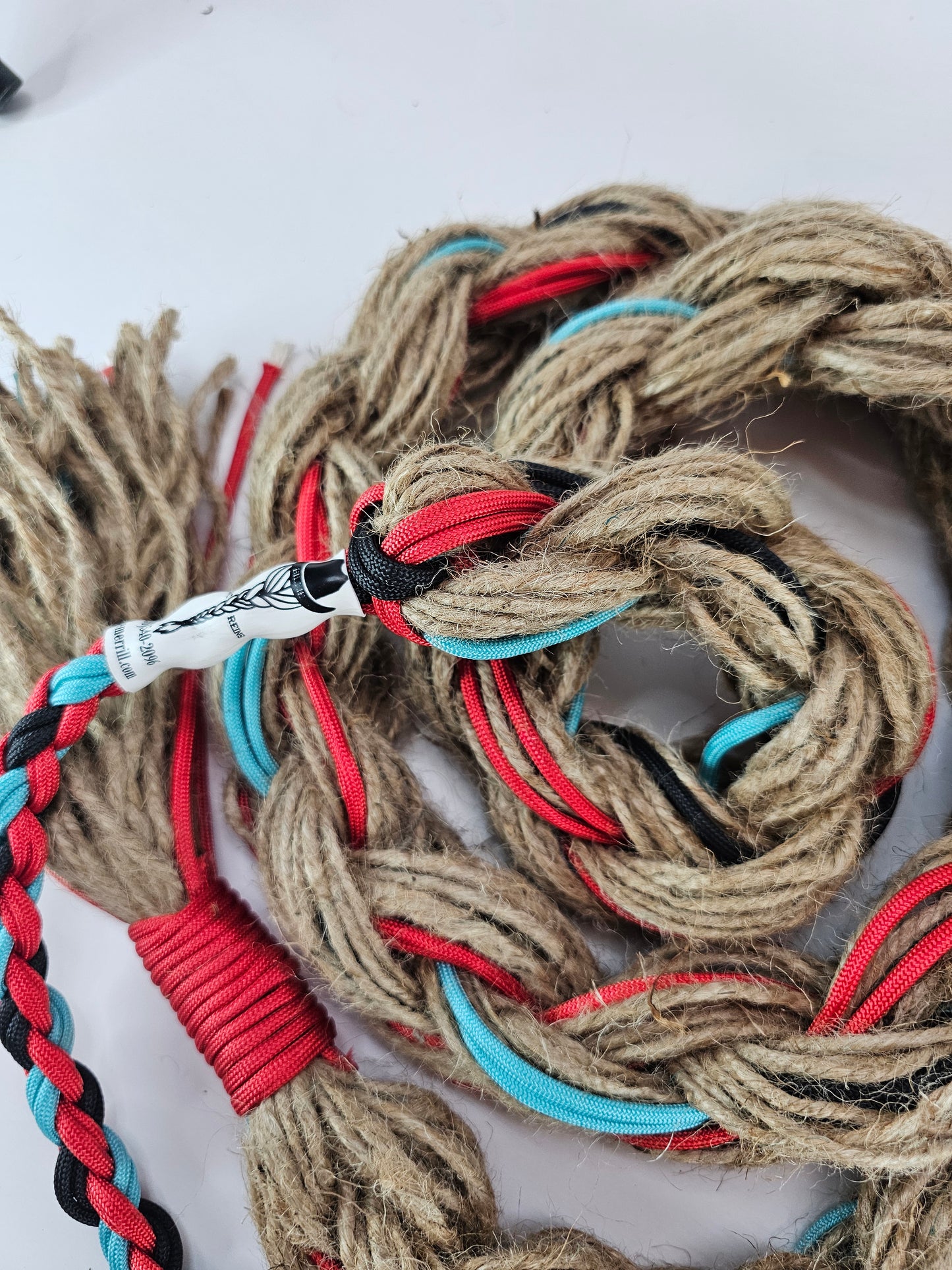 Turquoise Blaze  - Custom Hand Made Bronc Rein / Hack Rein