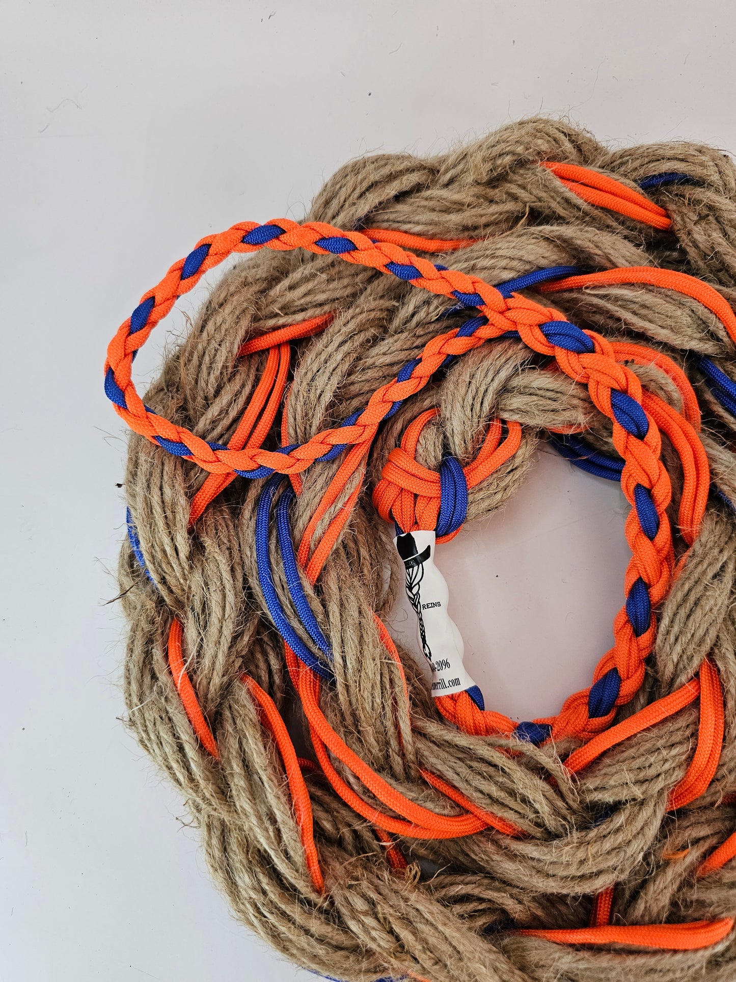 Orange Rush  - Custom Hand Made Bronc Rein / Hack Rein