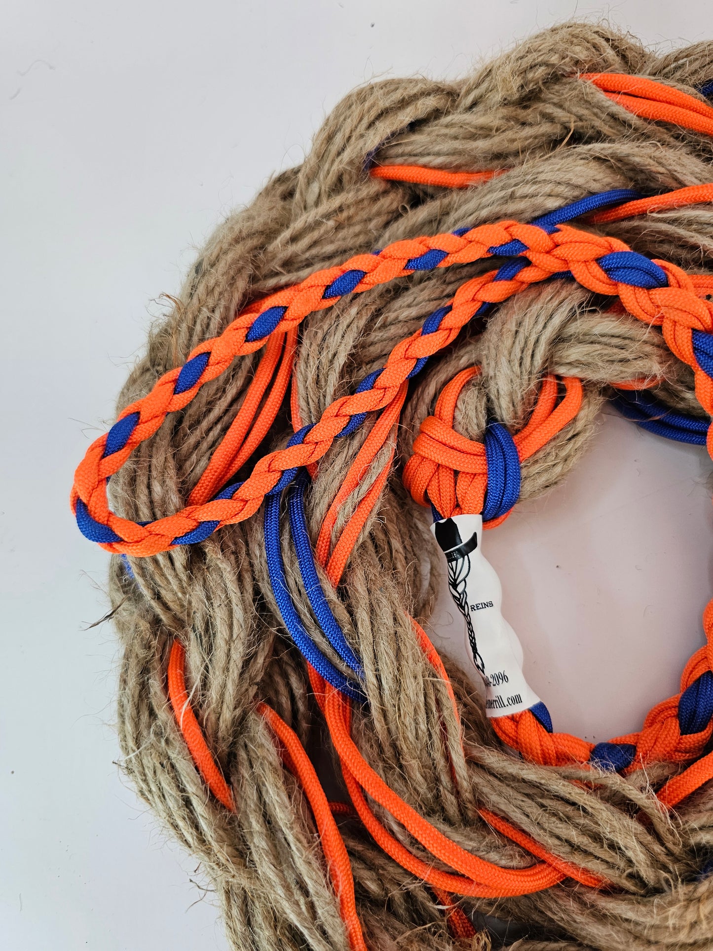 Orange Rush  - Custom Hand Made Bronc Rein / Hack Rein