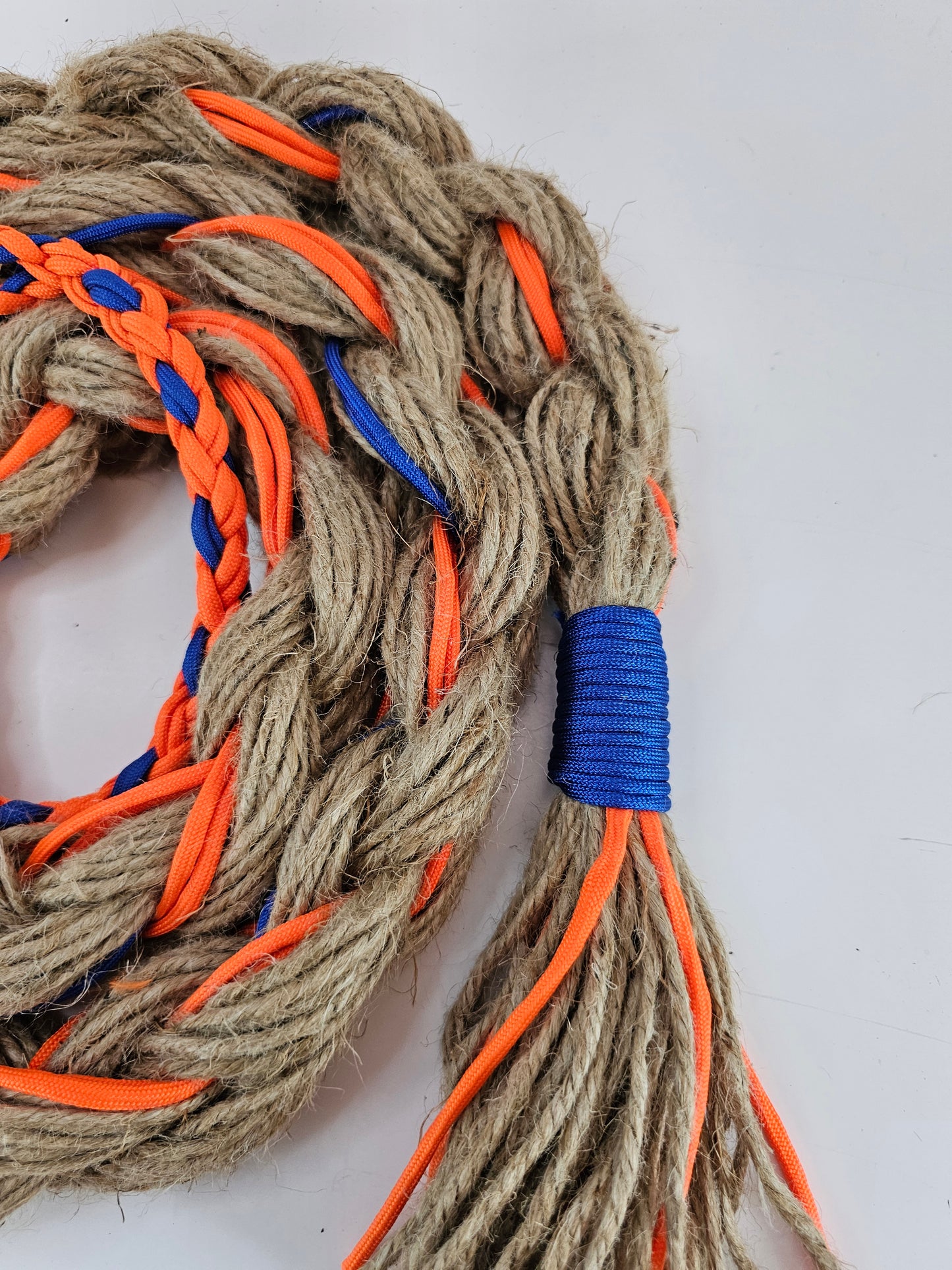 Orange Rush  - Custom Hand Made Bronc Rein / Hack Rein