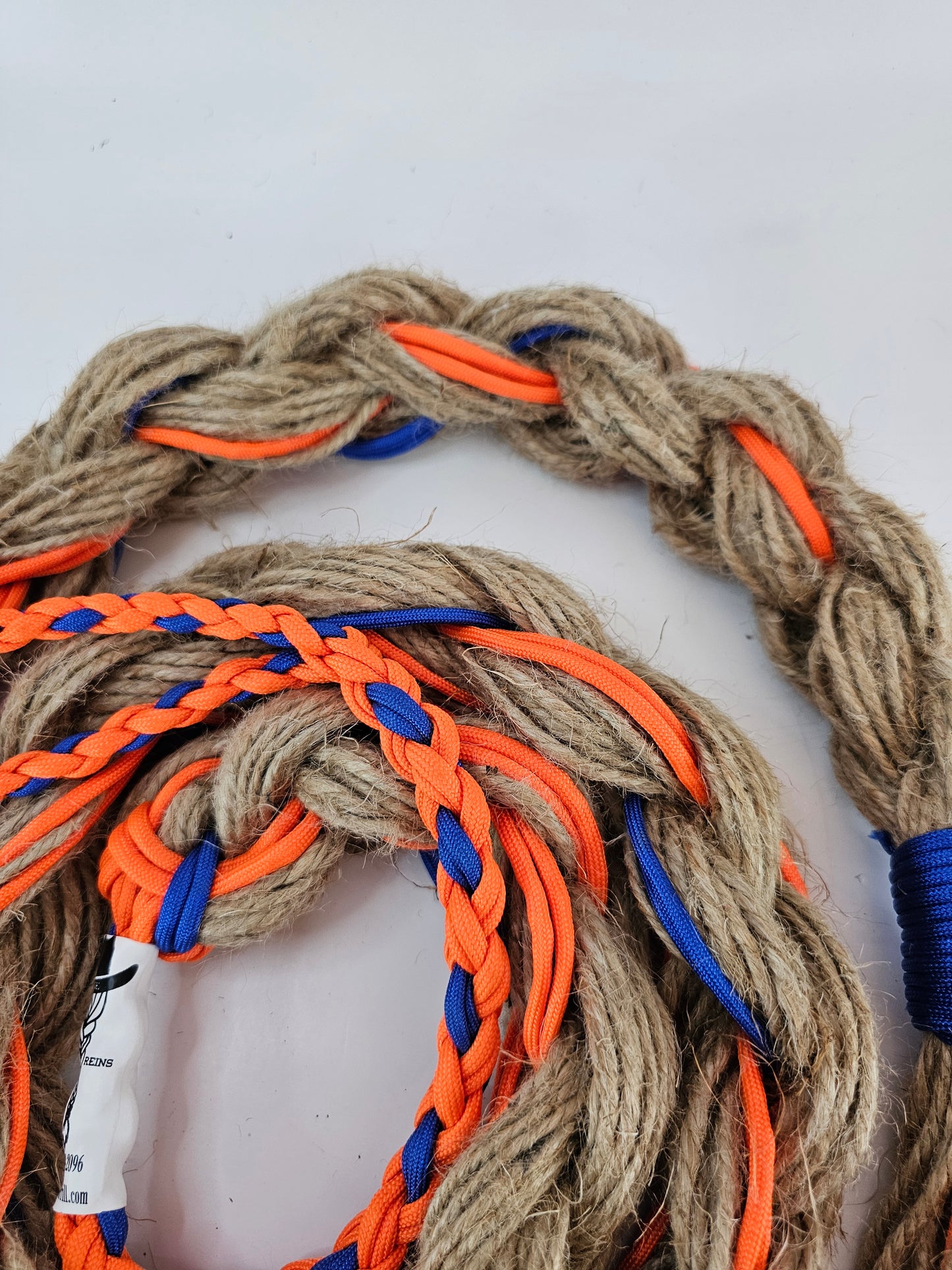 Orange Rush  - Custom Hand Made Bronc Rein / Hack Rein