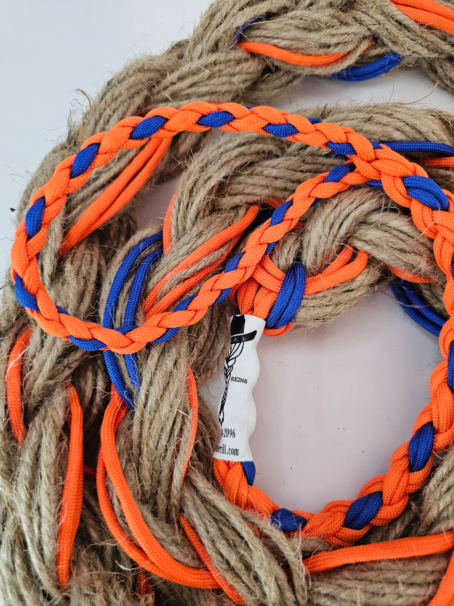 Orange Rush  - Custom Hand Made Bronc Rein / Hack Rein