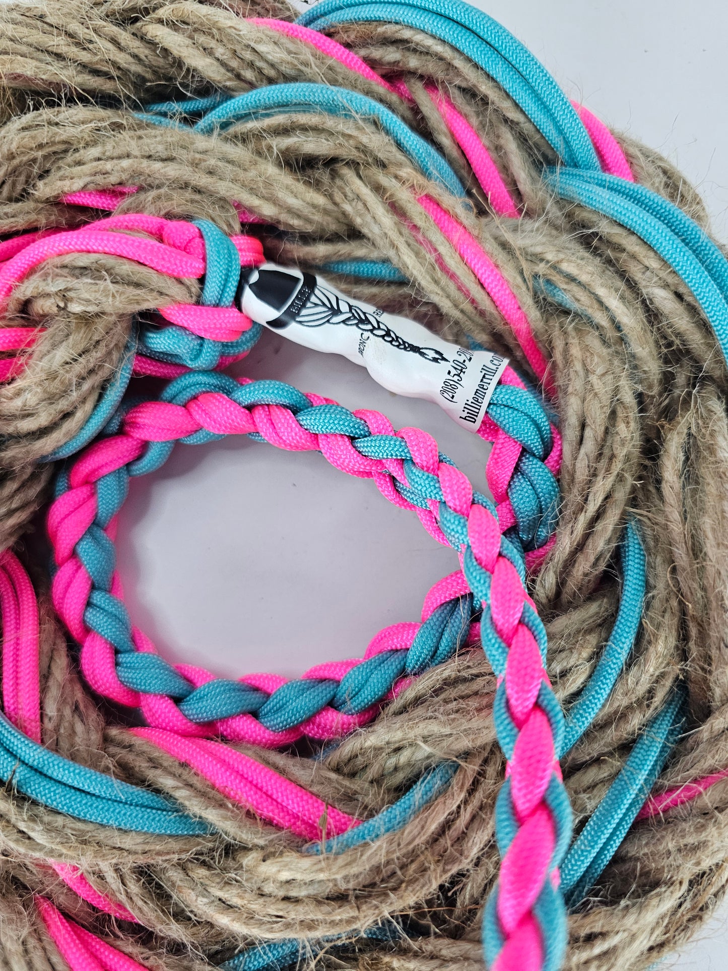 Cotton Candy Kick - Custom Hand Made Bronc Rein / Hack Rein