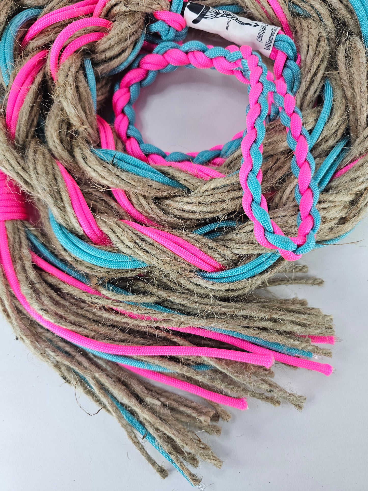 Cotton Candy Kick - Custom Hand Made Bronc Rein / Hack Rein