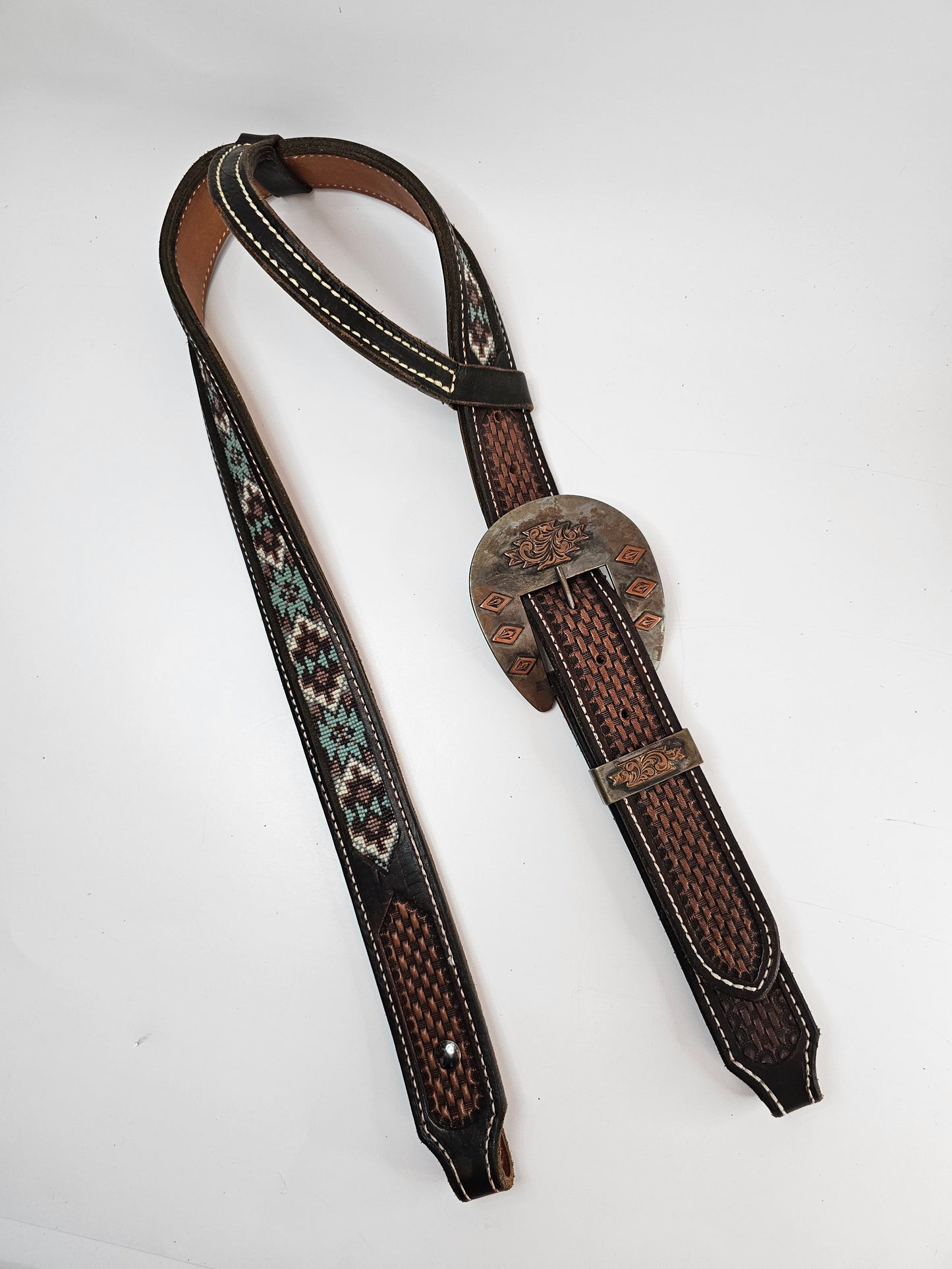 Desert Jewel -Single Ear  Beaded Headstall