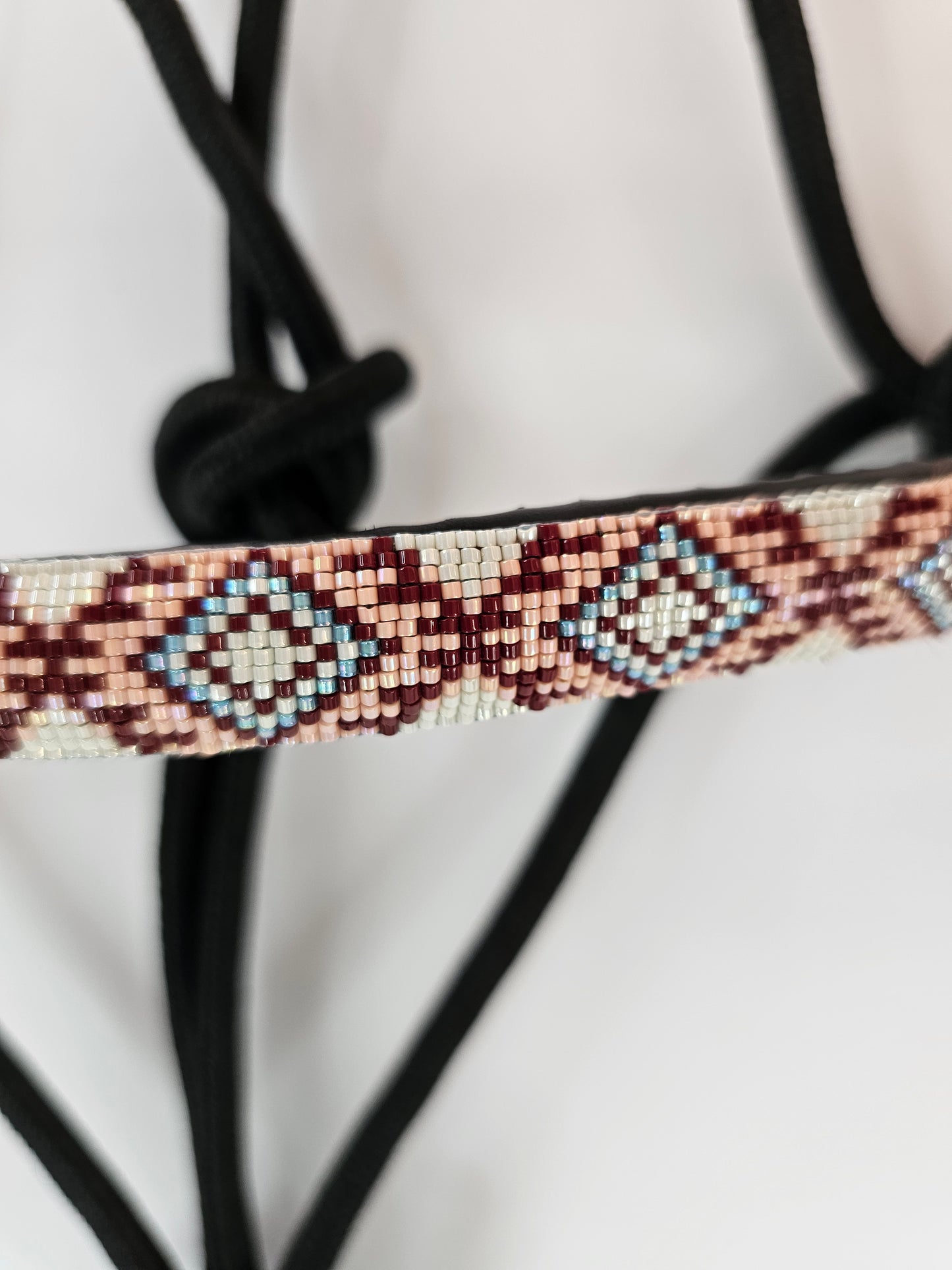Rose Dust Beaded Rope Halter