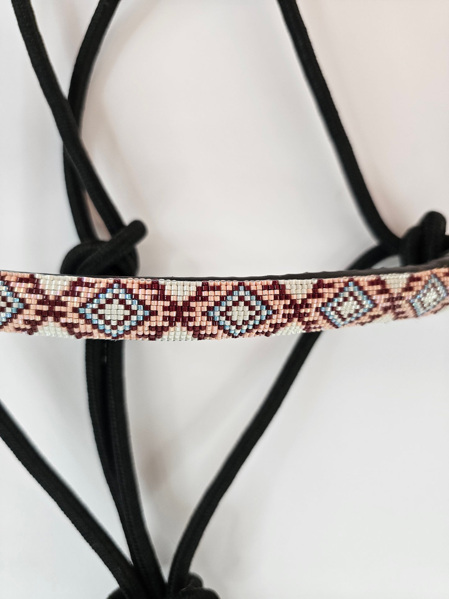Rose Dust Beaded Rope Halter