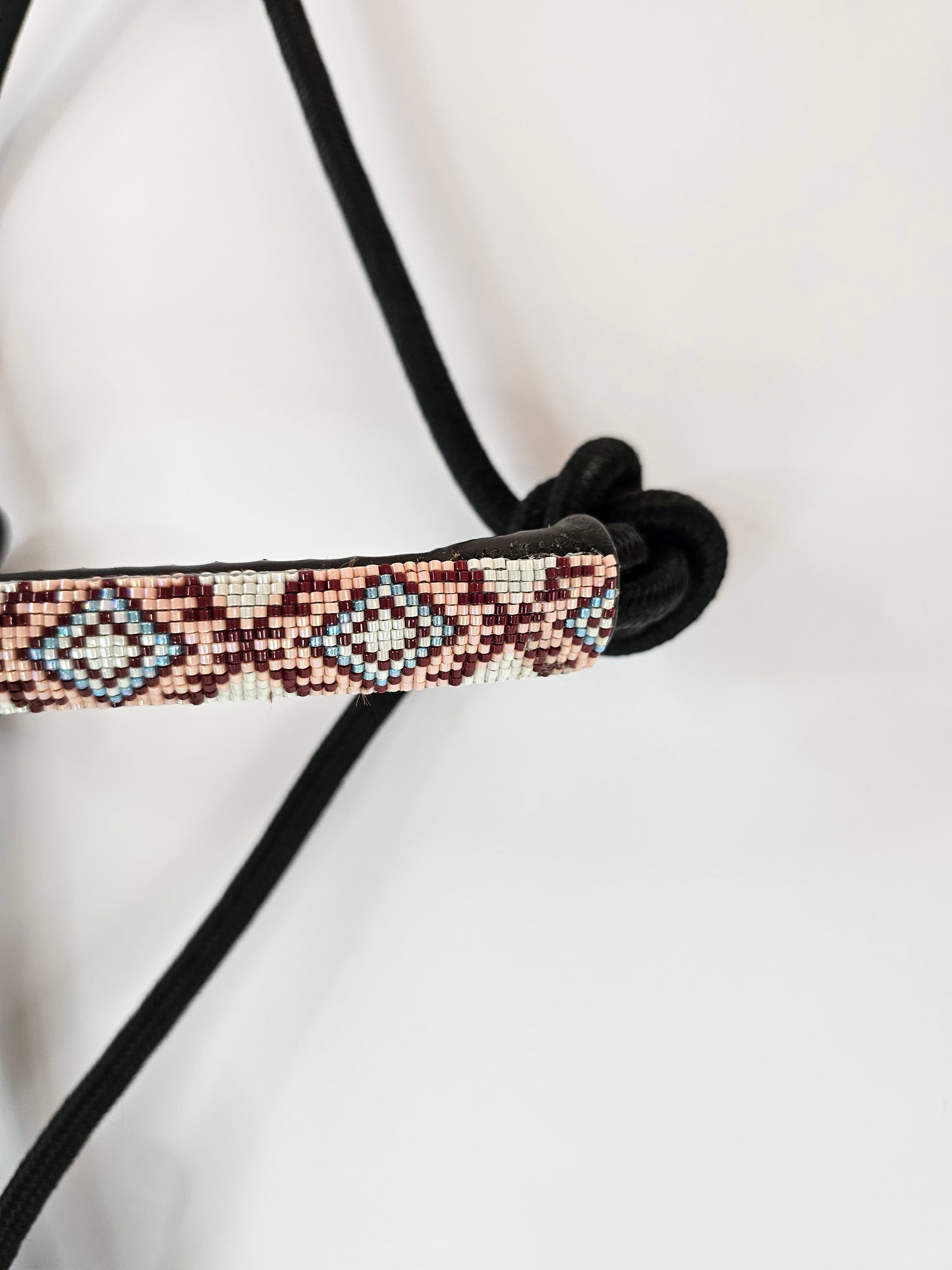 Rose Dust Beaded Rope Halter