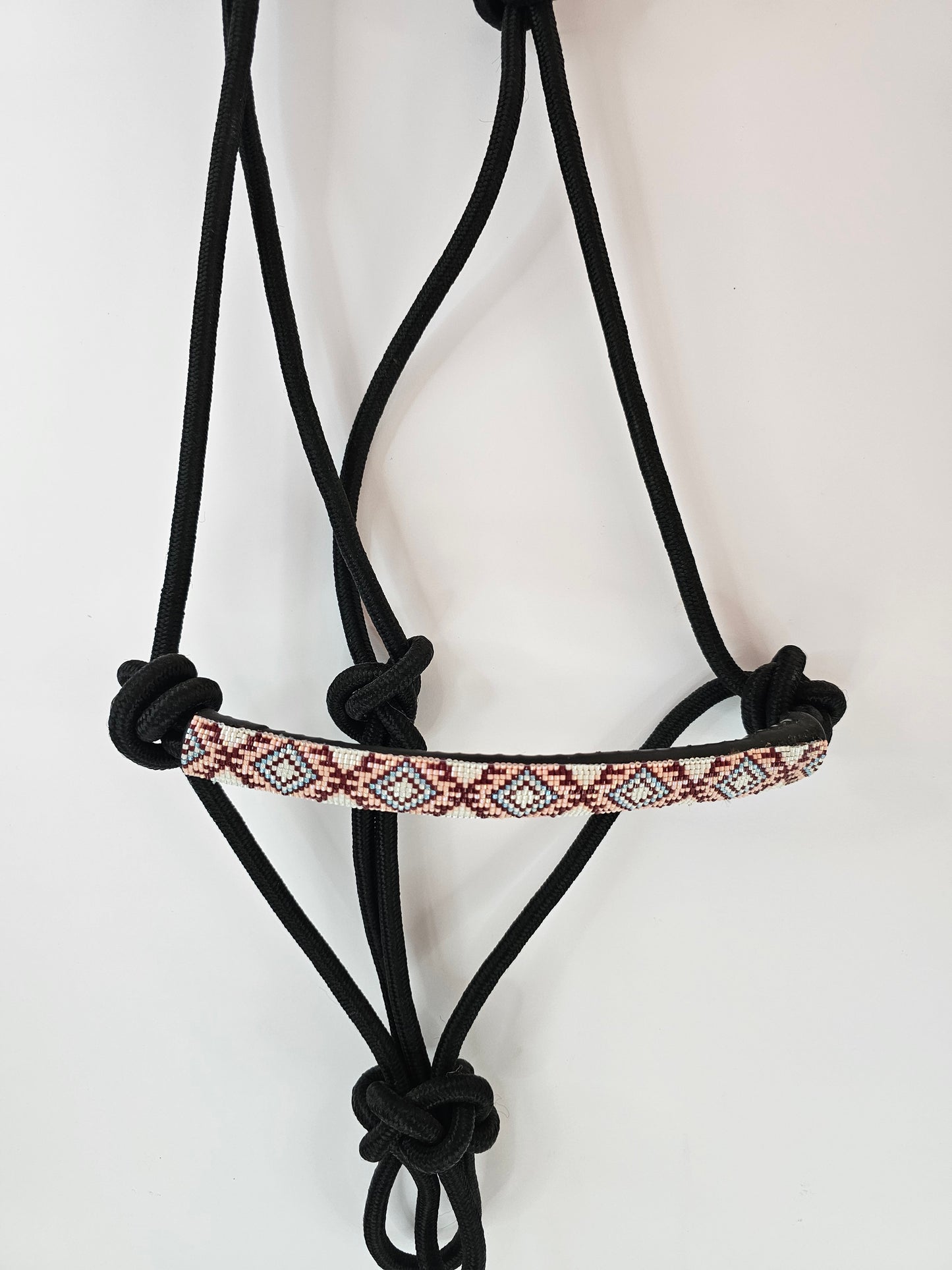 Rose Dust Beaded Rope Halter