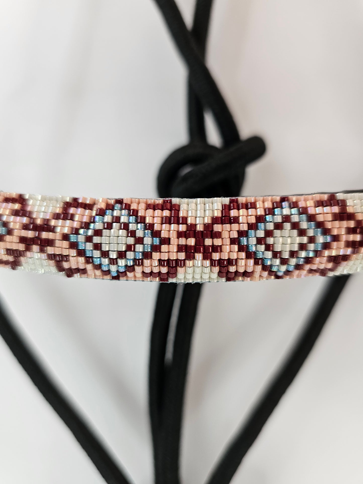 Rose Dust Beaded Rope Halter
