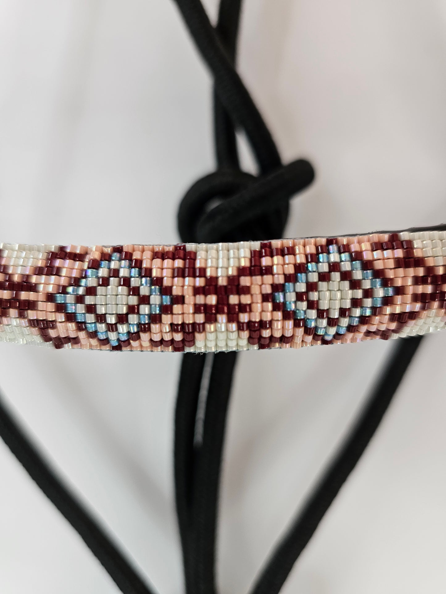 Rose Dust Beaded Rope Halter