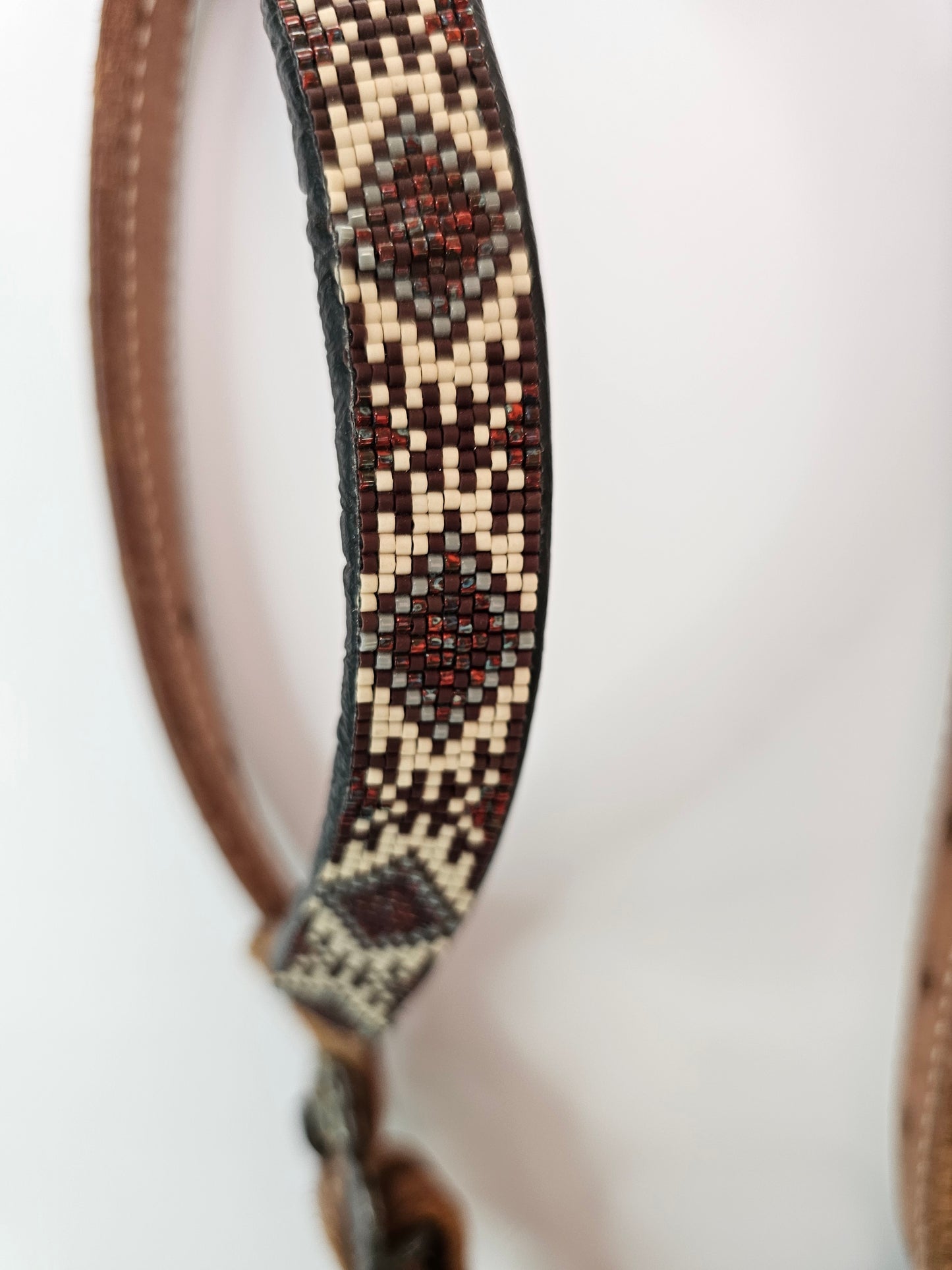 Silver Spur Beaded Ear Headstall