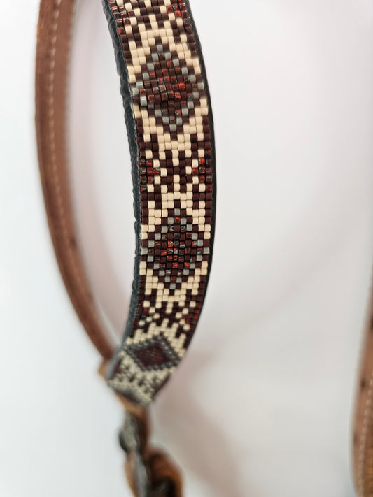 Silver Spur Beaded Ear Headstall