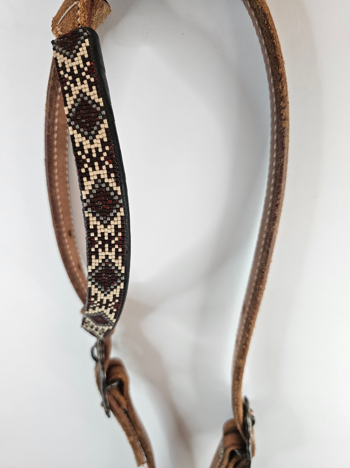 Silver Spur Beaded Ear Headstall