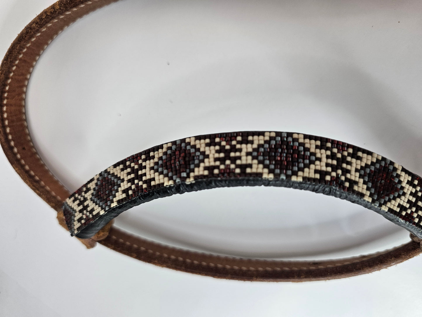 Silver Spur Beaded Ear Headstall