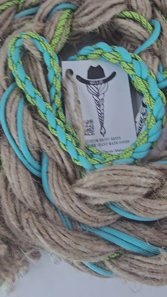 High Voltage - Custom Hand Made Bronc Rein / Hack Rein