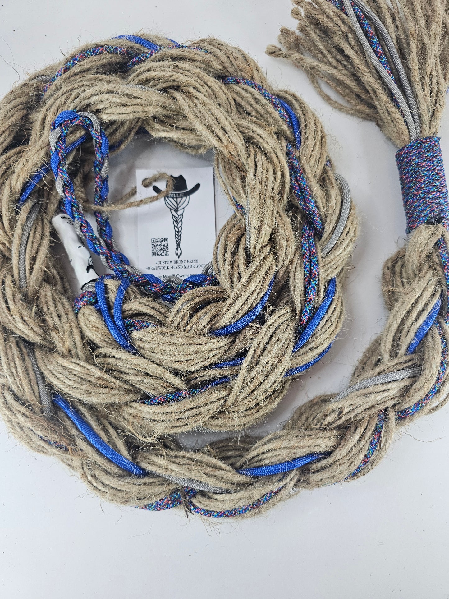 Static Storm - Custom Hand Made Bronc Rein / Hack Rein