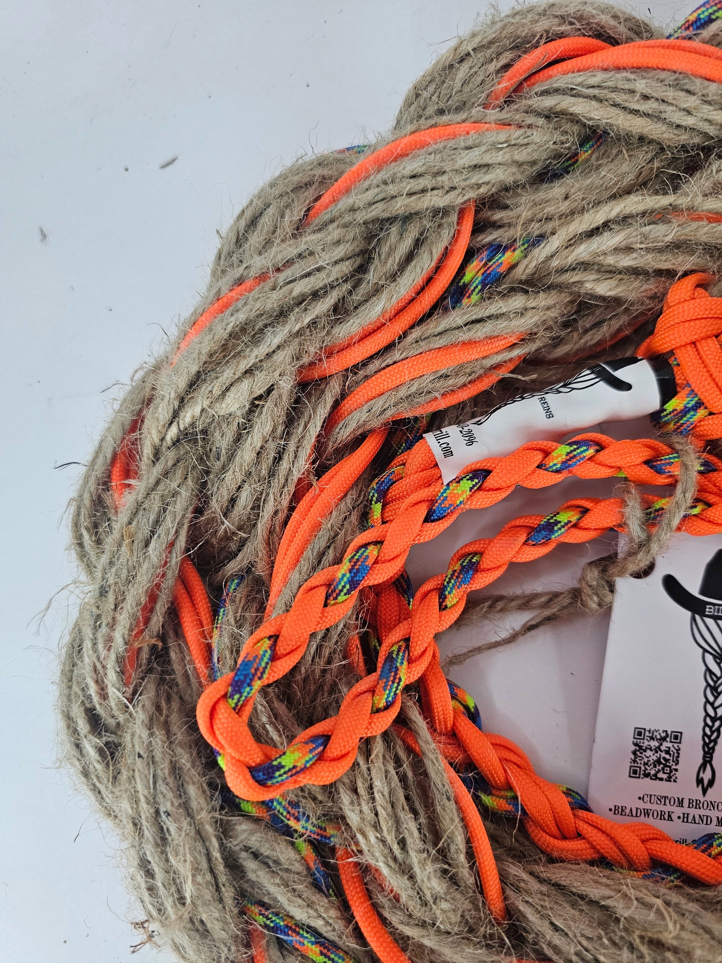 Rainbow Rage - Custom Hand Made Bronc Rein / Hack Rein