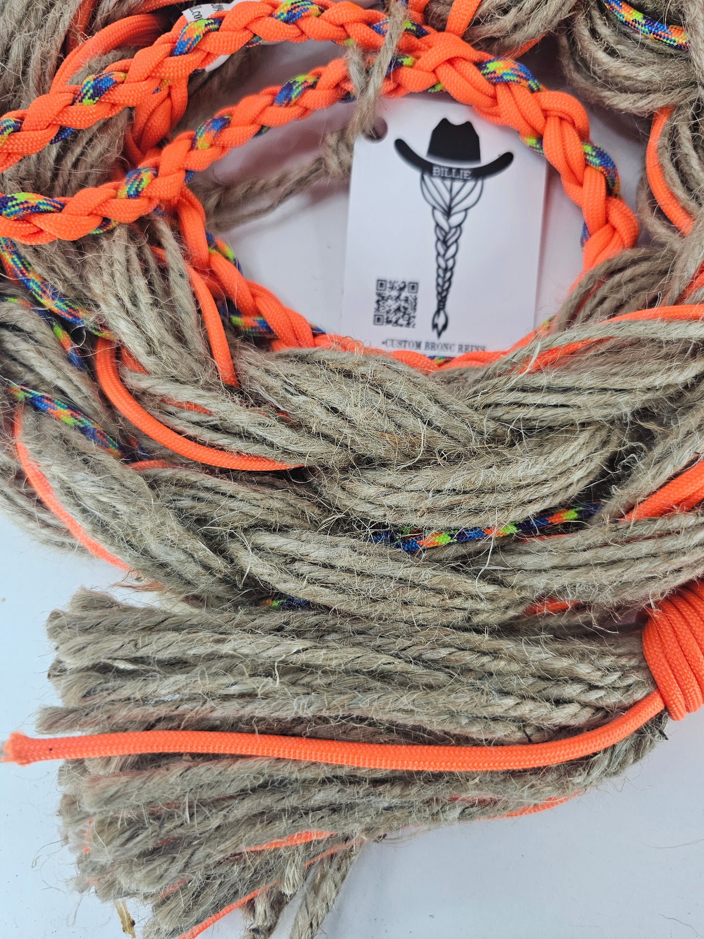 Rainbow Rage - Custom Hand Made Bronc Rein / Hack Rein